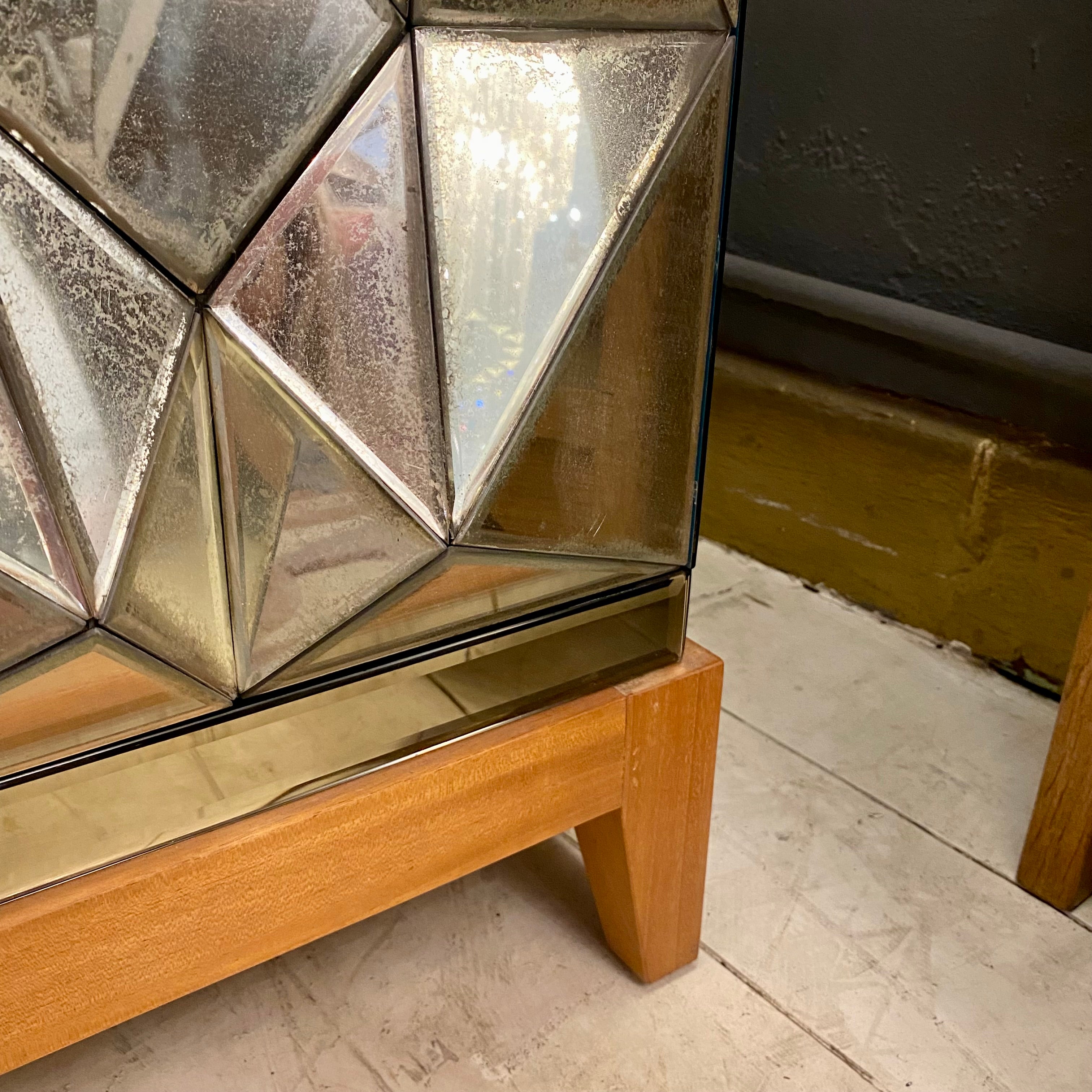 Contemporary Mirrored Chest of Drawers - SOLD