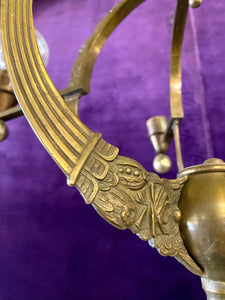 Very Interesting 1930's Brass Chandelier - SOLD