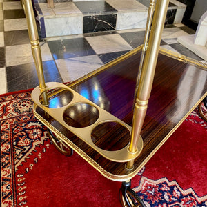 Vintage Drinks Trolley with Gilt Metal Details - SOLD