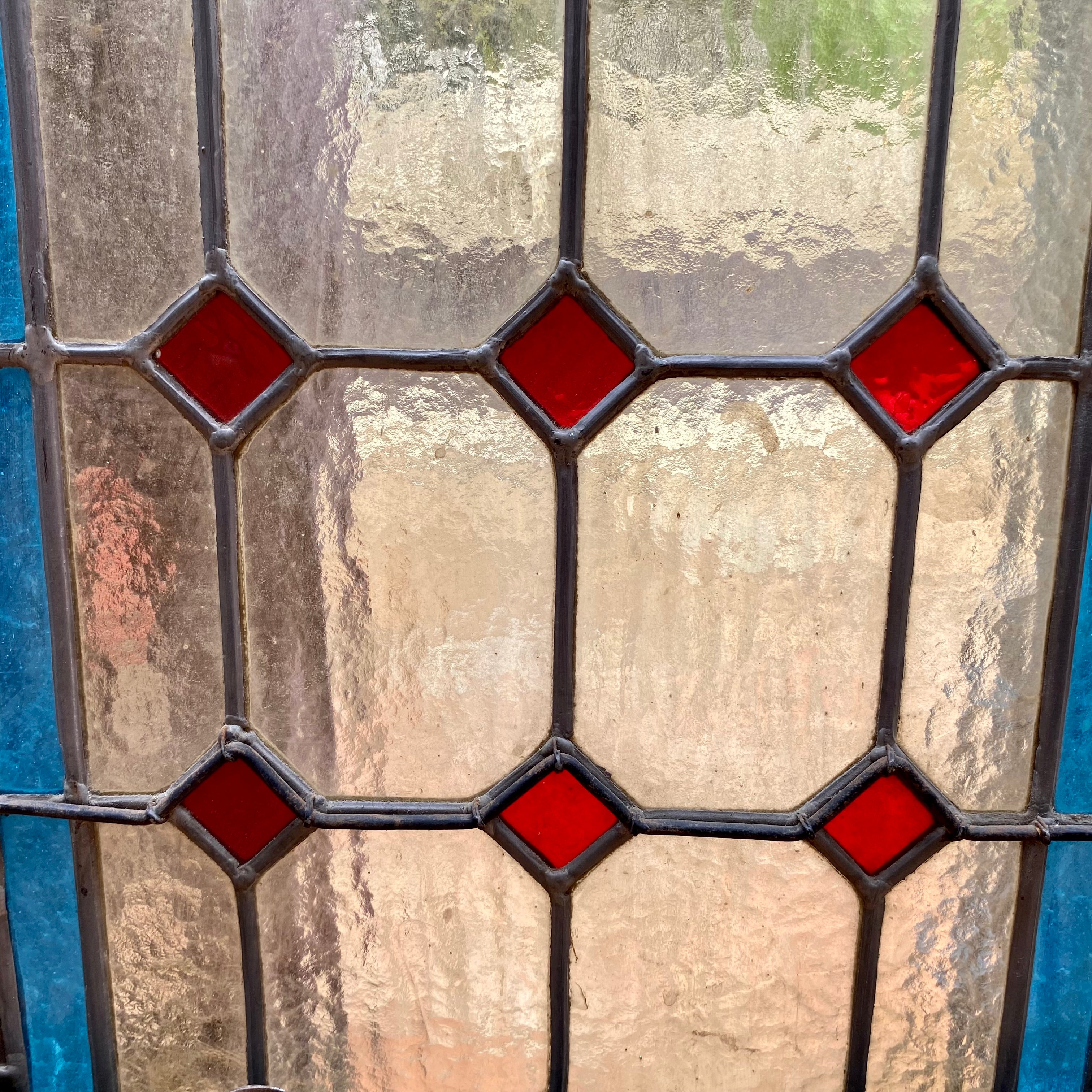 Beautiful Pair of Stained Glass Door Panels with Fanlight - SOLD