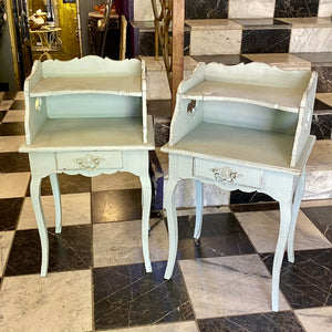 Pair of Cute Antique Oak Bed Side Tables