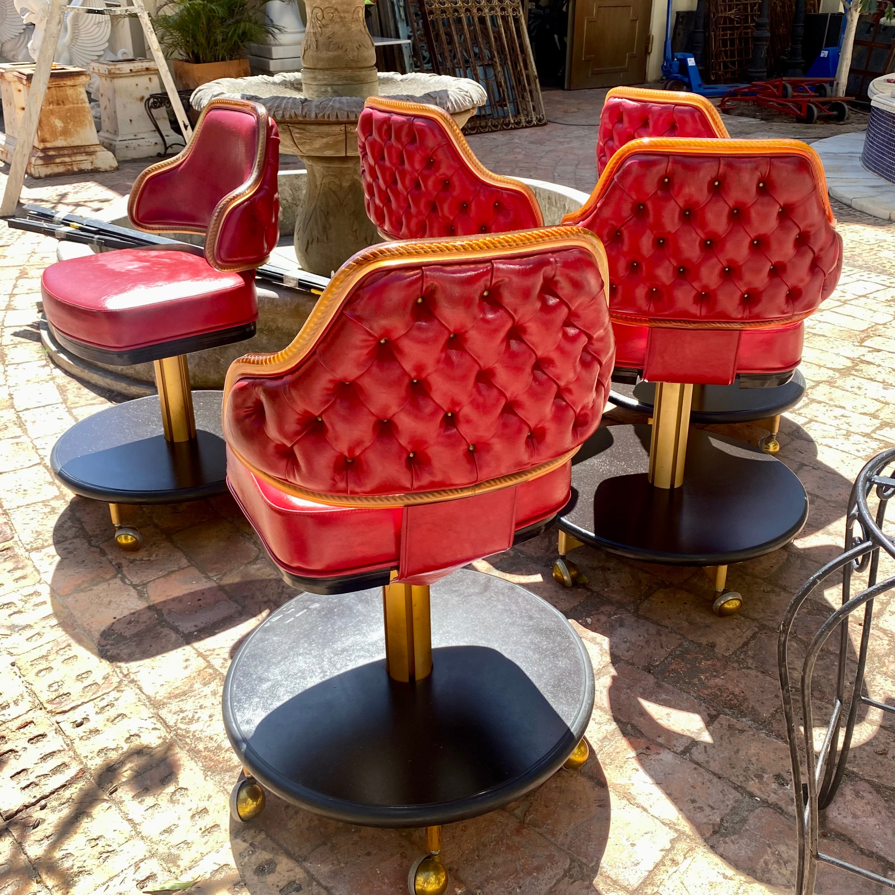 Bright Red American Casino Chairs