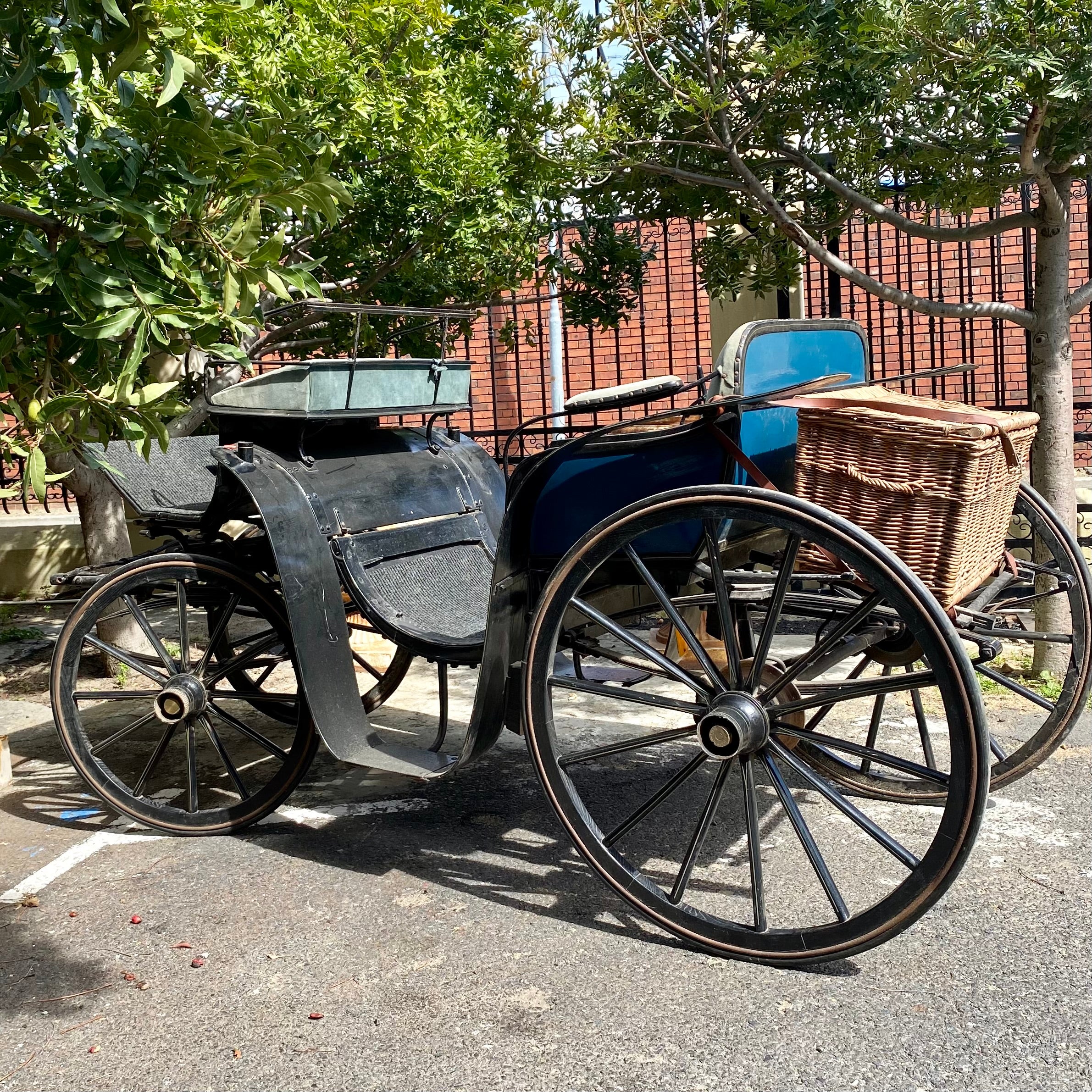 AMAZING Antique Horse Carriage with Velvet Seating