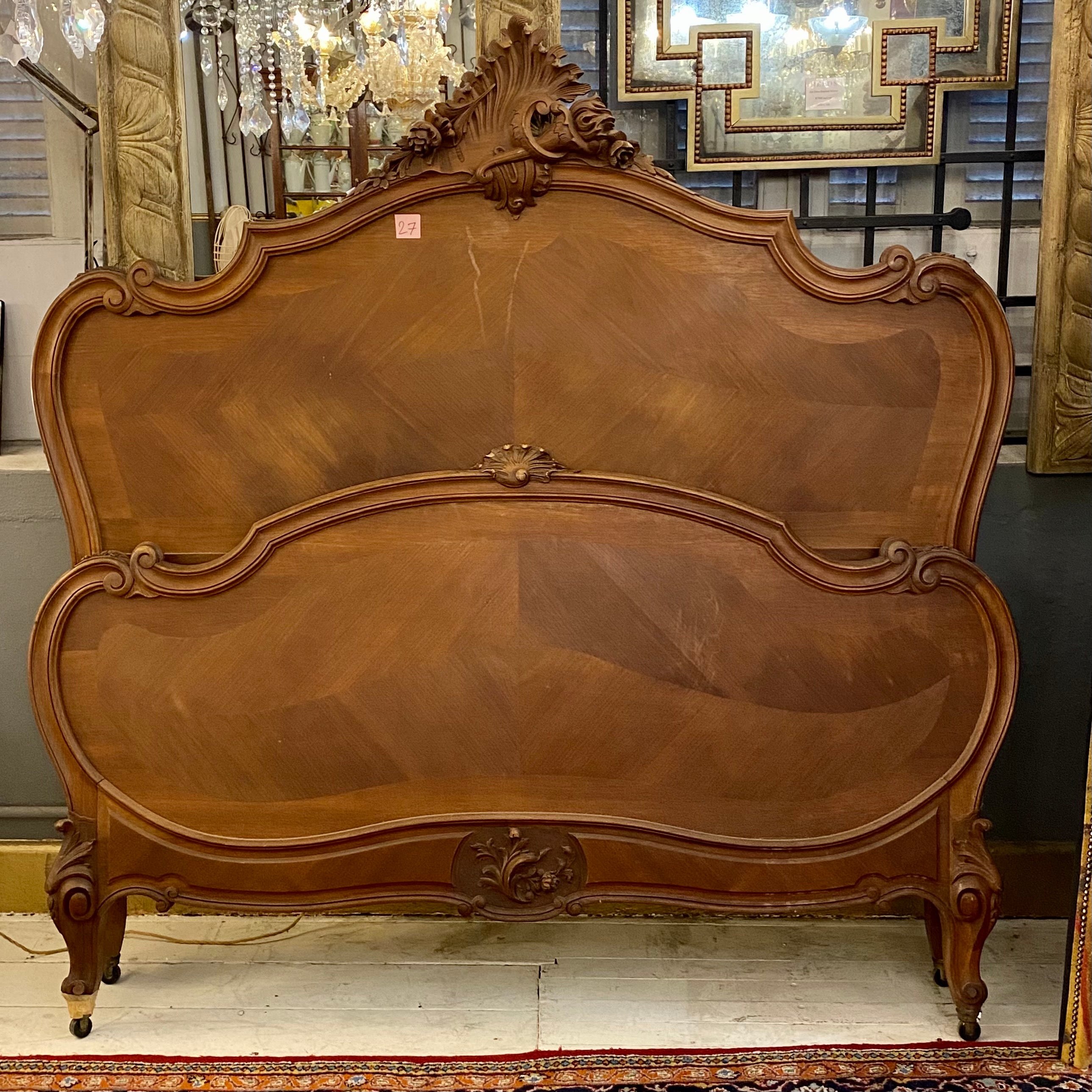 Antique French Mahogany Bed - double