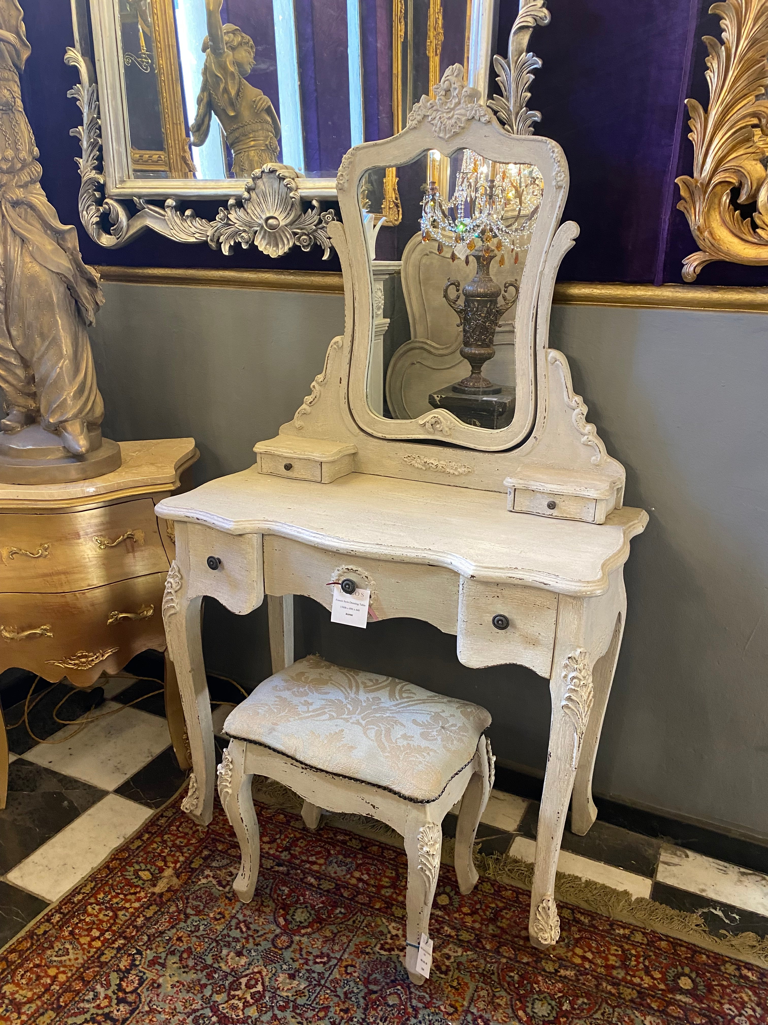 French Style Distressed Dressing Table - SOLD