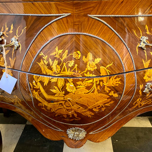 Ornate Bombe Chest with Marble Top - SOLD