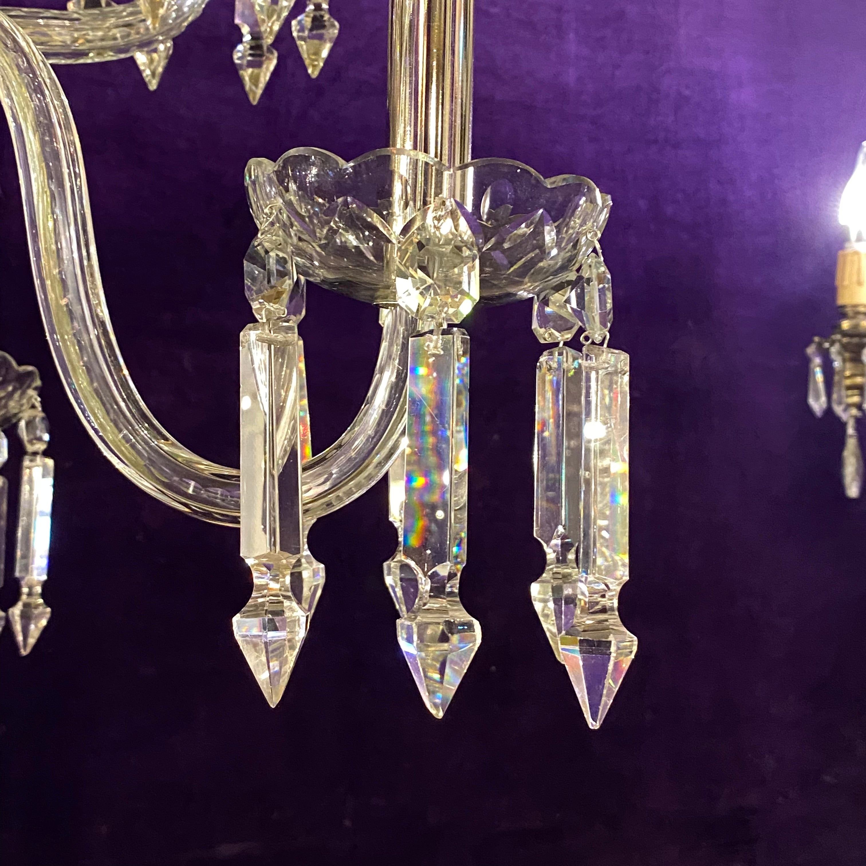 Spectacular Antique Bohemian Chandelier with Original Crystals