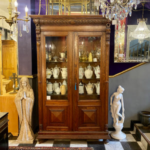 Antique Oak Display Cabinet