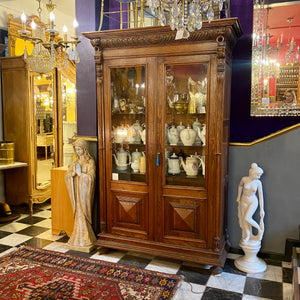 Antique Oak Display Cabinet