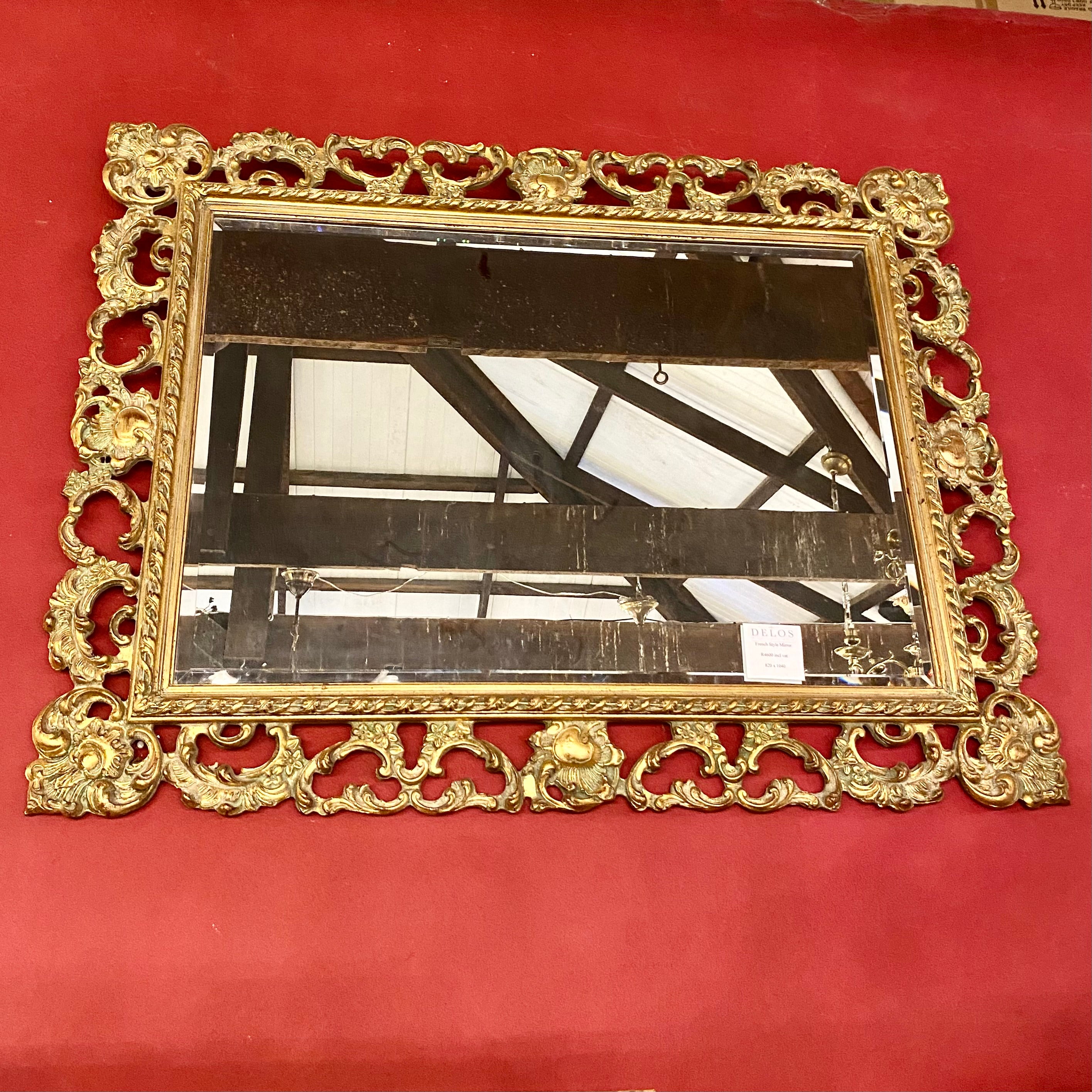 Vintage French Style Beveled Mirror - SOLD