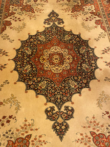 Cream & Red Vintage Rug