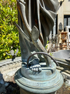 Exquisite! Aged Bronze Water Fountain - SOLD