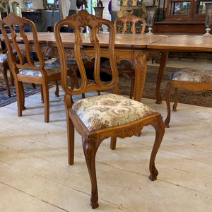 Antique French Oak Dining Chairs (Six) - SOLD