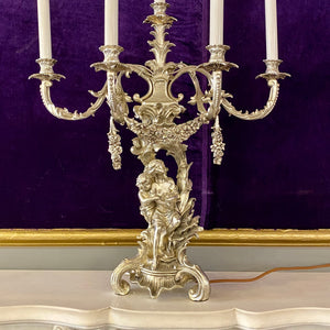 Large Silver Plated Table Candelabra