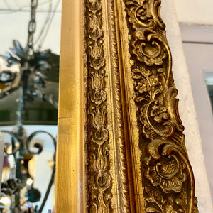 French Style Mirror with Beautiful Cast Detail - SOLD