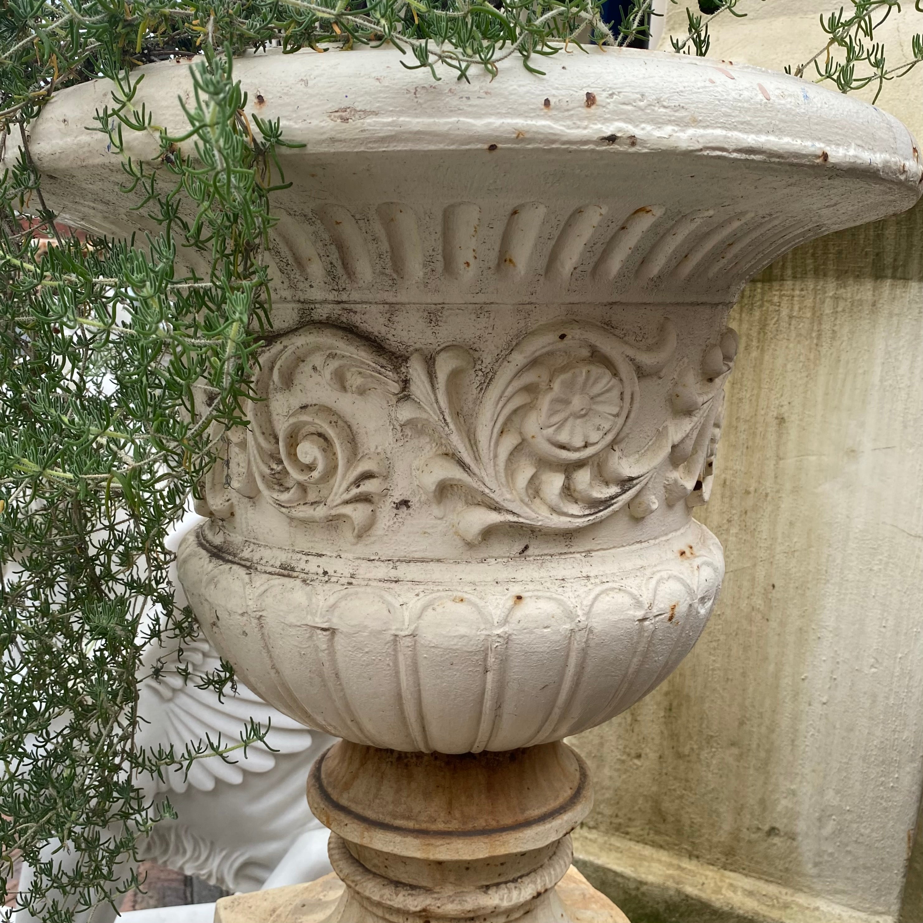 Small Ornate Cast Iron Urn - SOLD