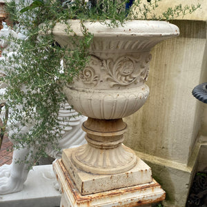 Small Ornate Cast Iron Urn - SOLD