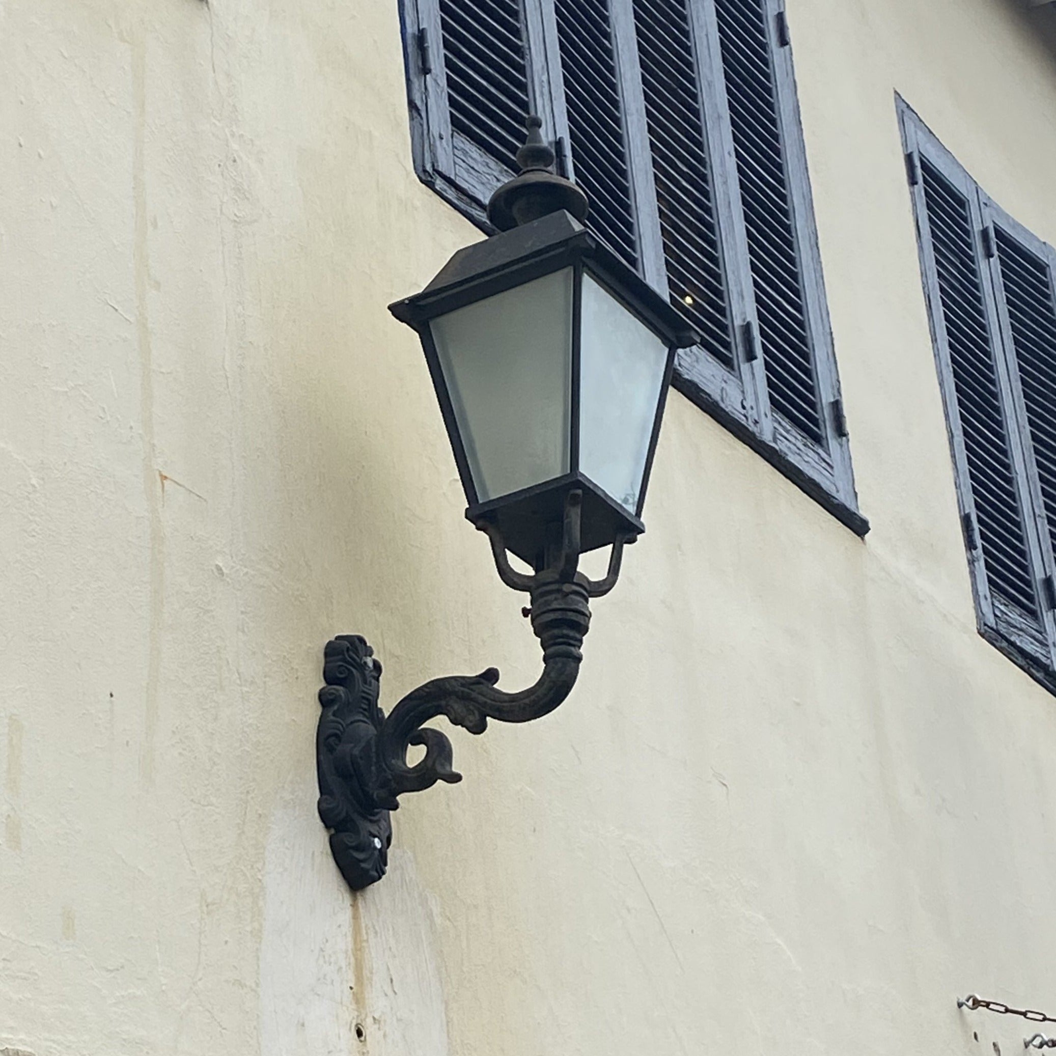 Cast Iron Lantern on Bracket - SOLD