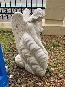 Magnificent White Marble Angel Statue - SOLD