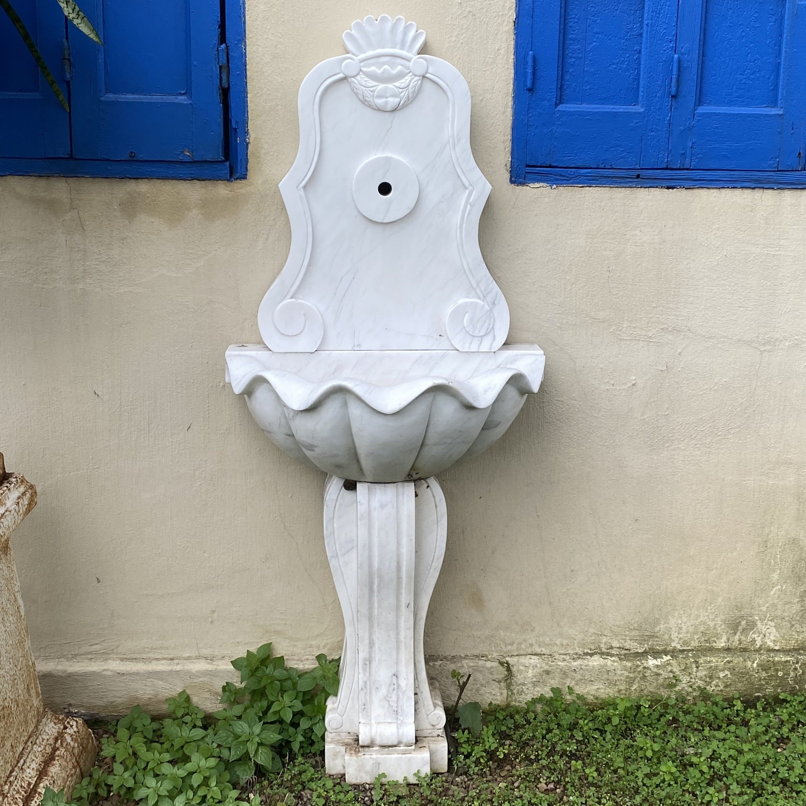 White Marble Wall Mounted Water Feature - SOLD