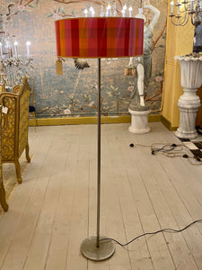 Pair of Vintage Chrome Standing Lamps with Funky Shades - SOLD