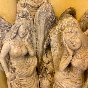 Wood Carved Angels - SOLD