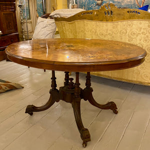 Antique Burr Walnut Dining Table - SOLD