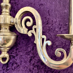 Pair of Antique Nickel Wall Lights - SOLD