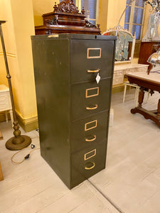 Vintage Filing Cabinet with Brass Handles - SOLD