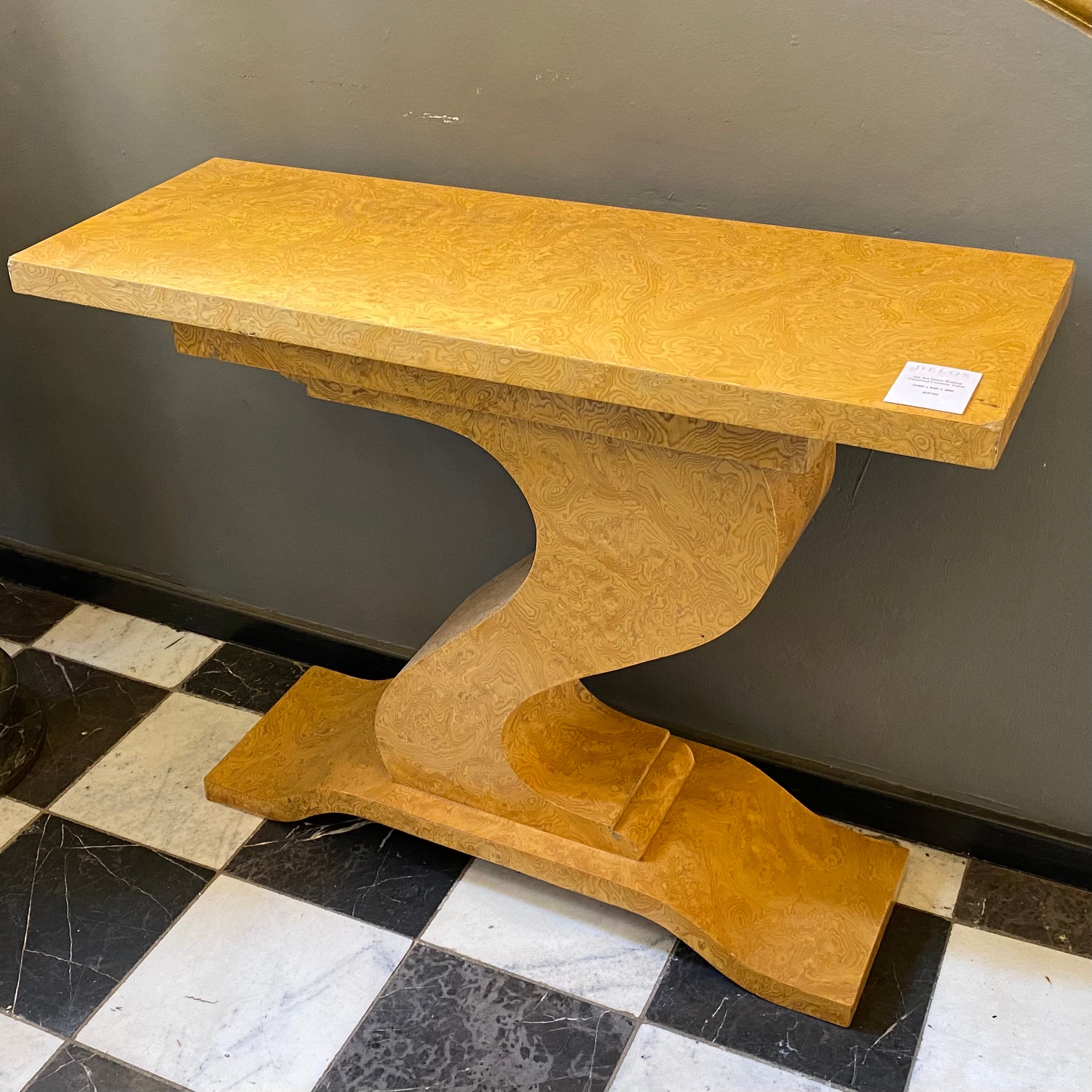 Art Deco Walnut Veneered Console - SOLD