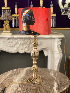 Vintage Pierced Brass Table Lamp - SOLD