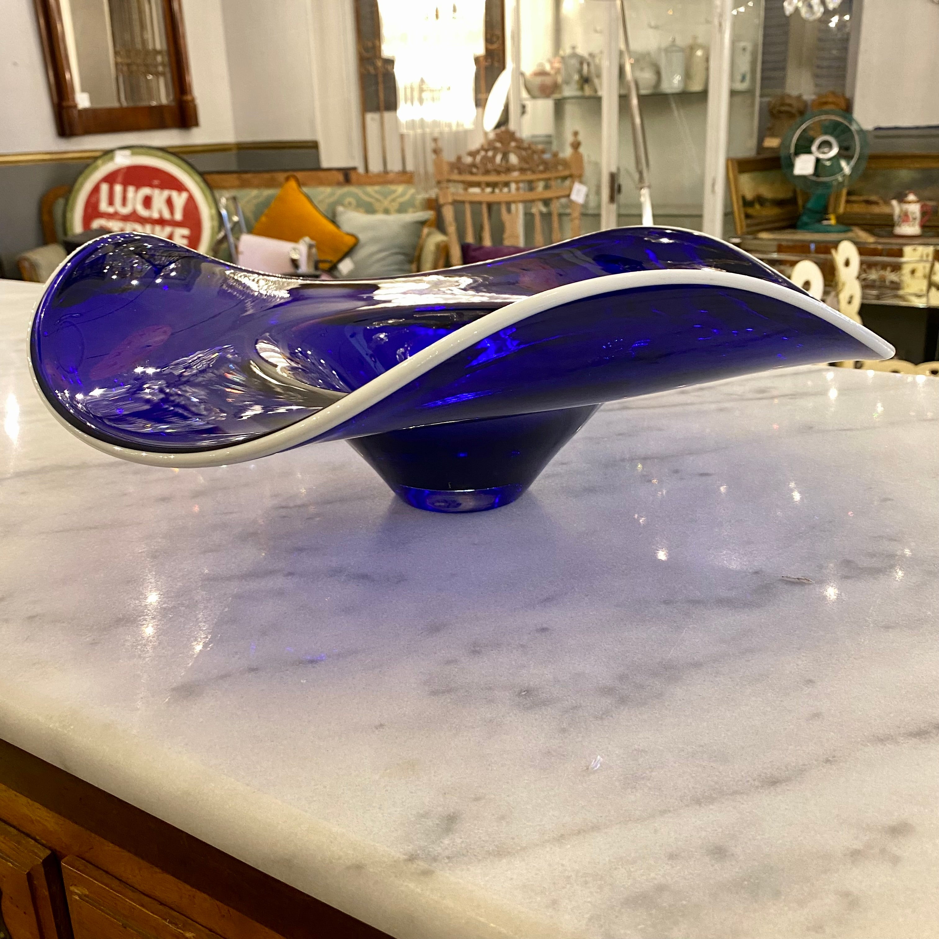 Cobalt Blue Glass Bowl