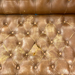 1930's Vintage Leather Chesterfield - SOLD