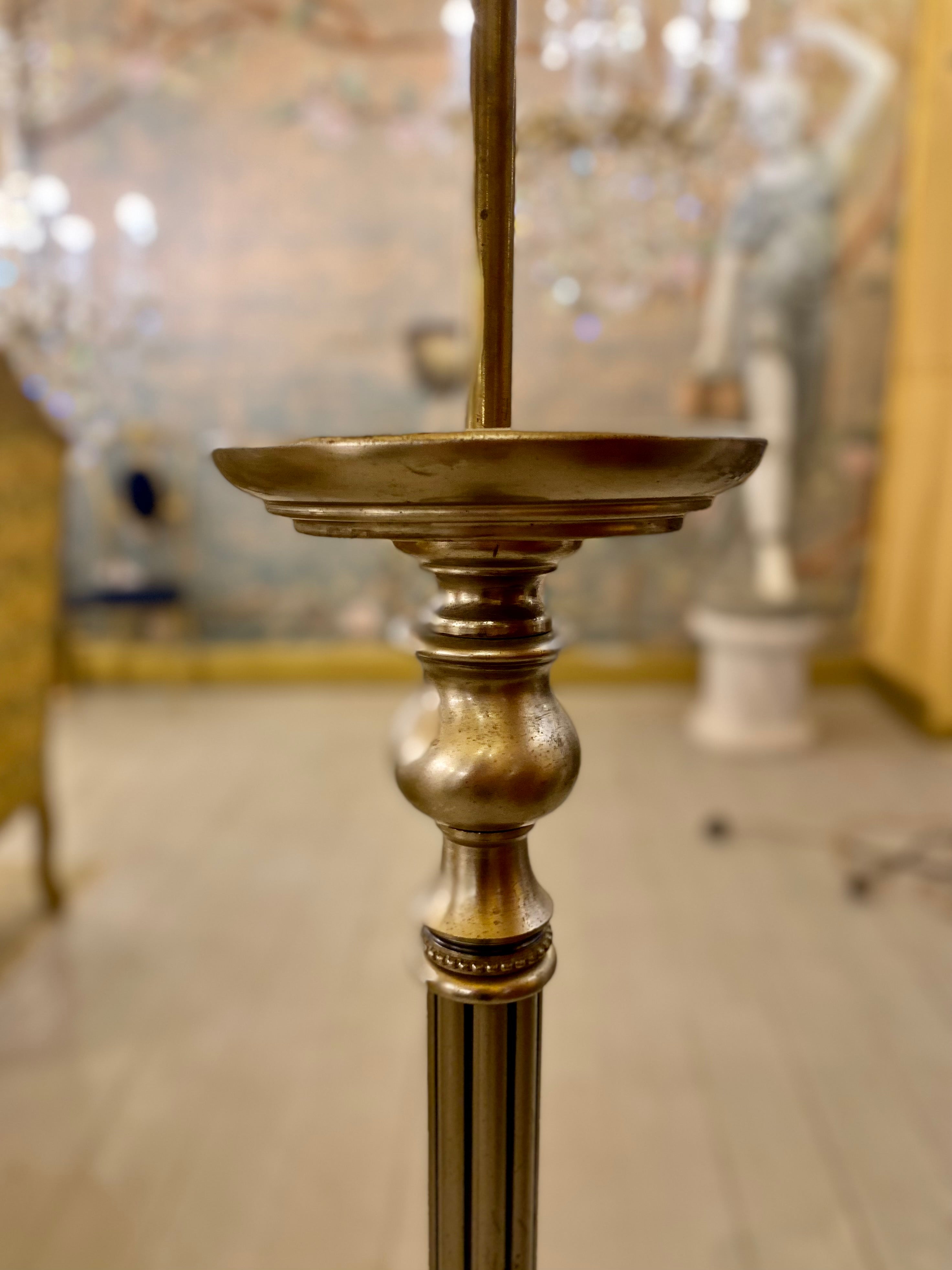 Antique Nickel Standing Lamp - SOLD