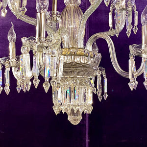 Spectacular Antique Bohemian Chandelier with Original Crystals