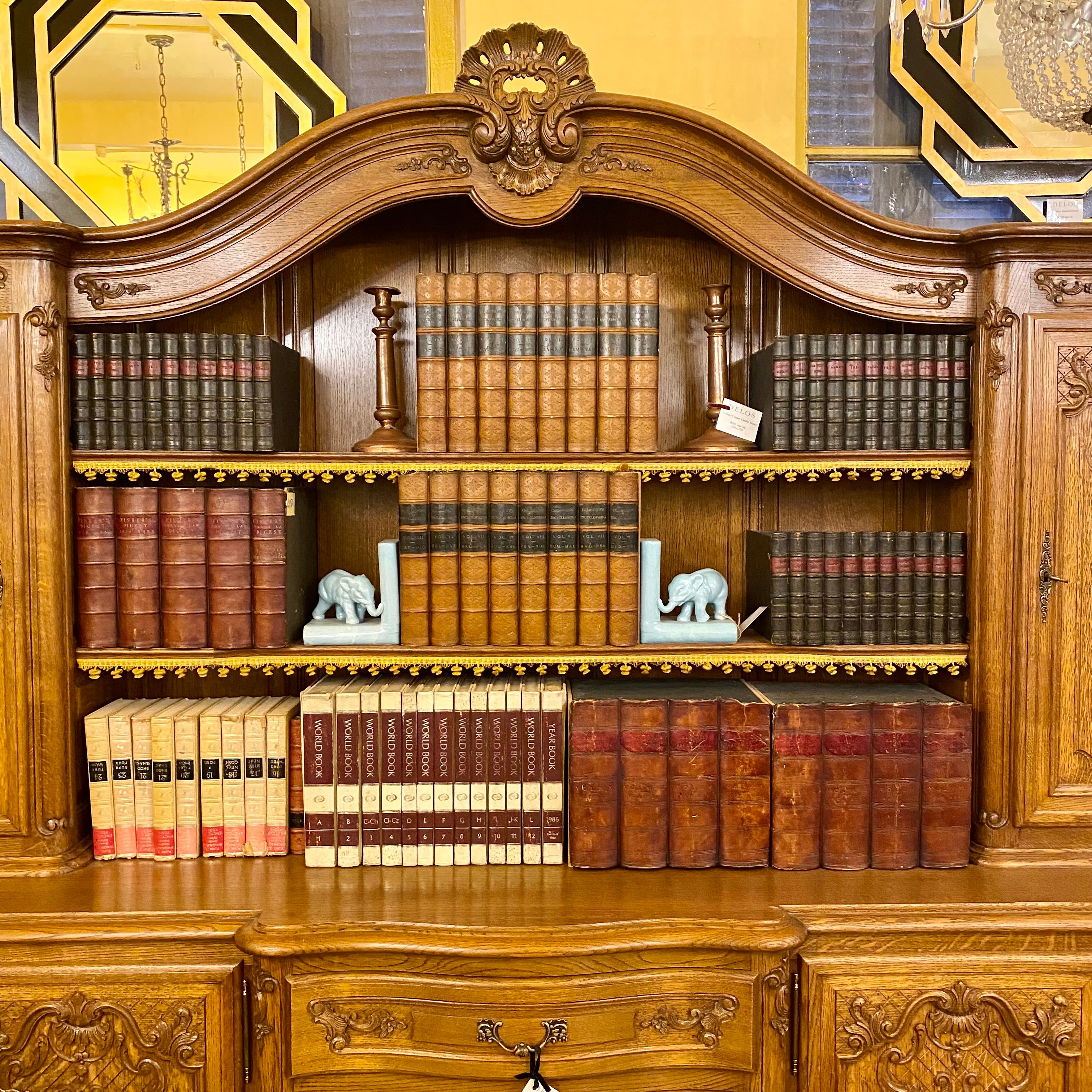 Antique French Oak Display Bookcase - SOLD