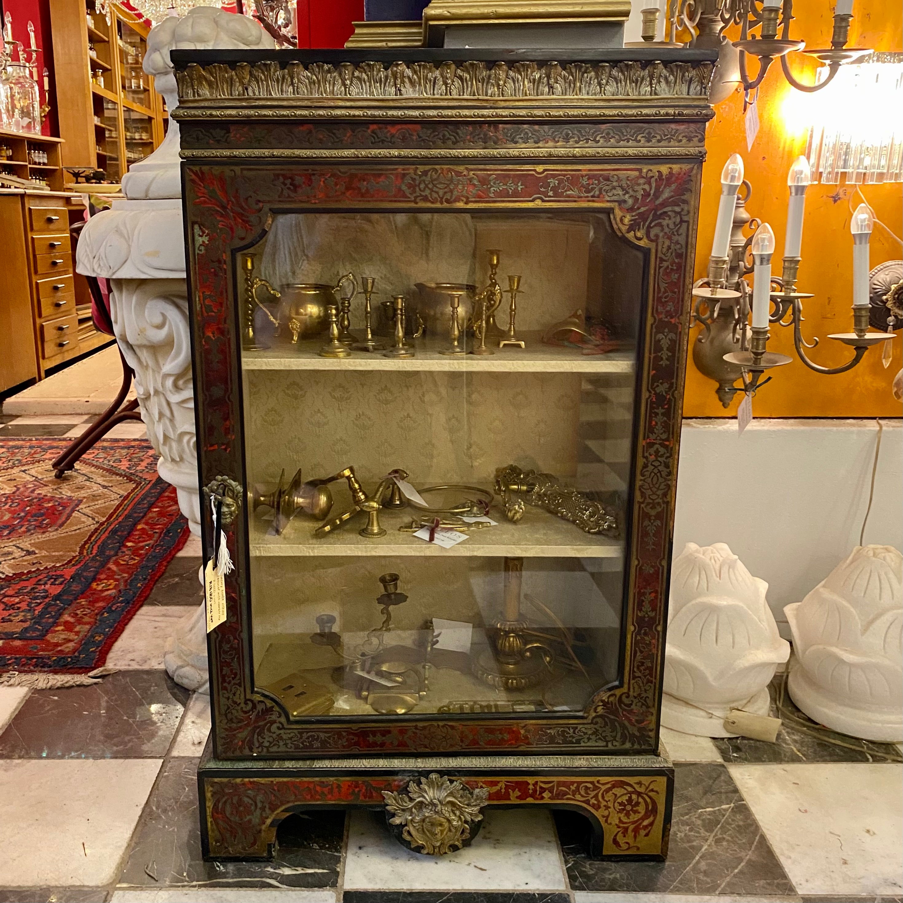 Antique French Boulle Display Cabinet