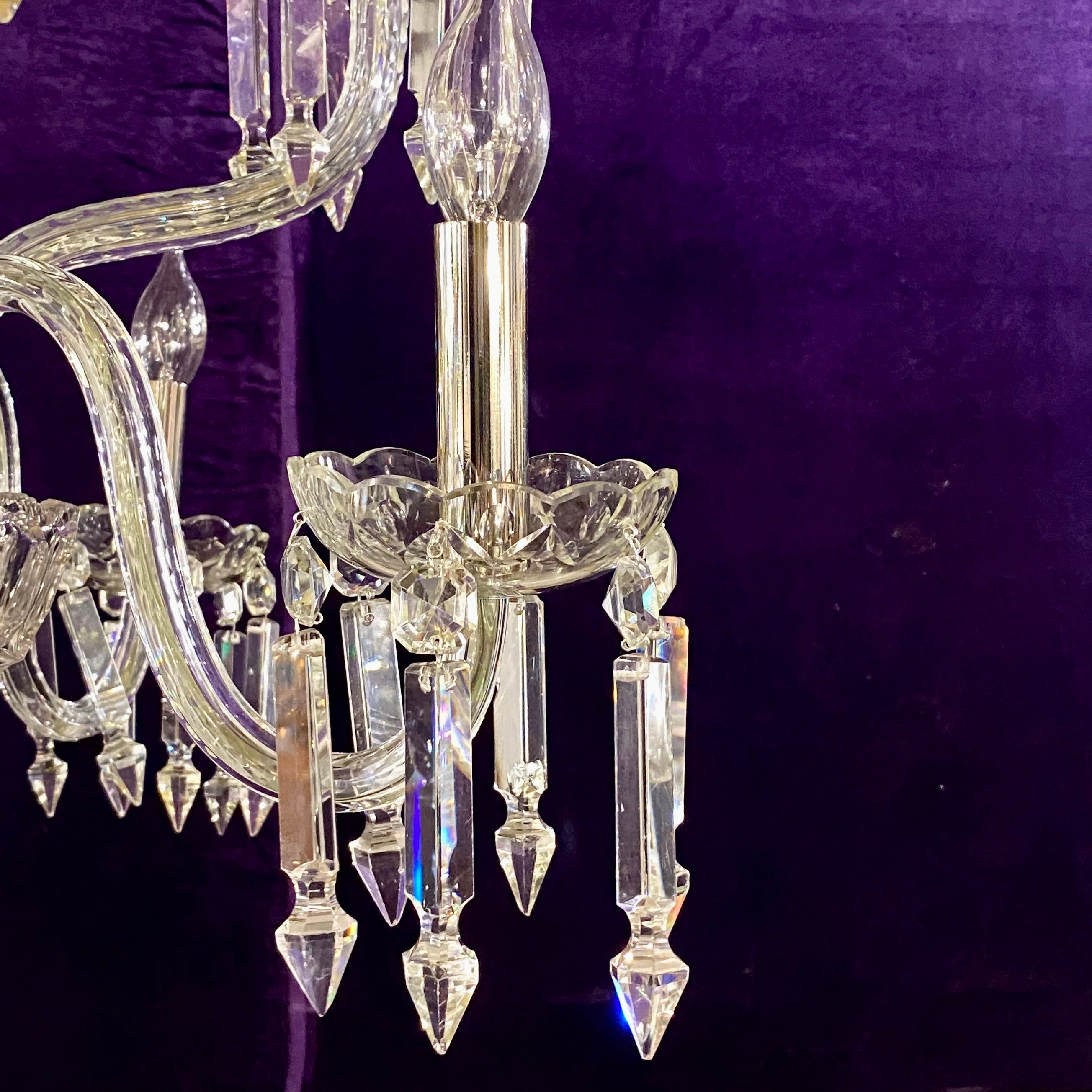 Spectacular Antique Bohemian Chandelier with Original Crystals