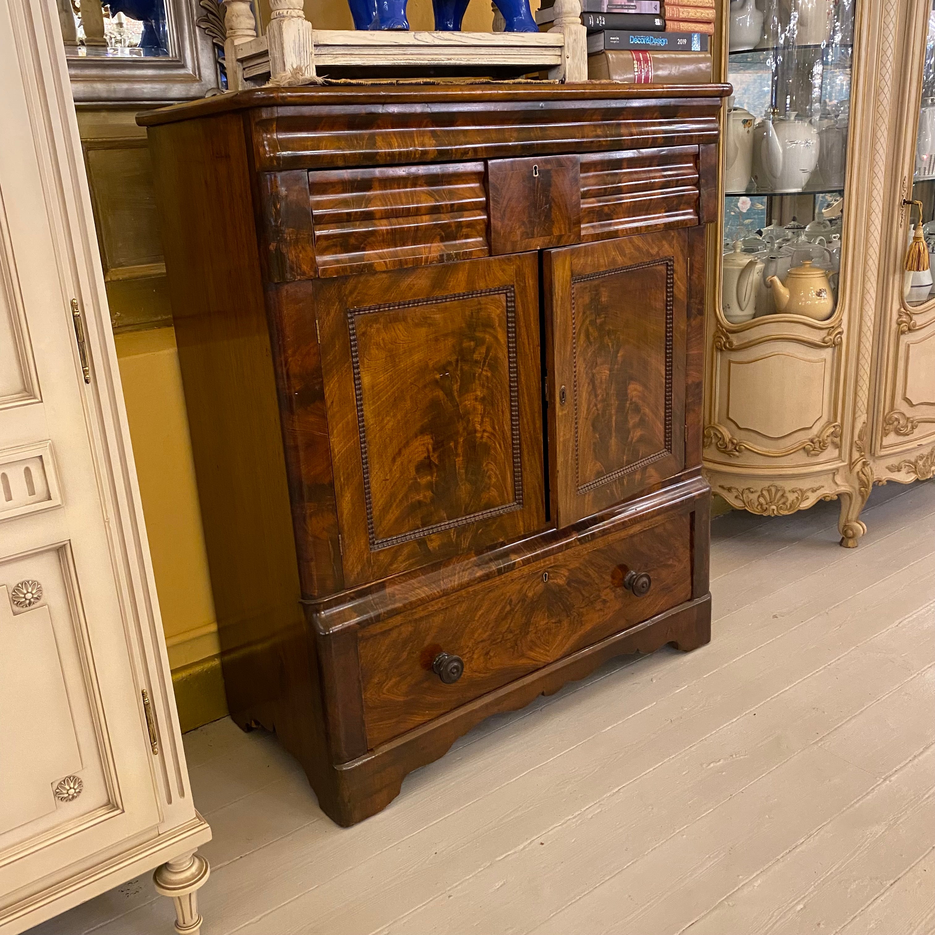 Antique Flame Mahogany Server