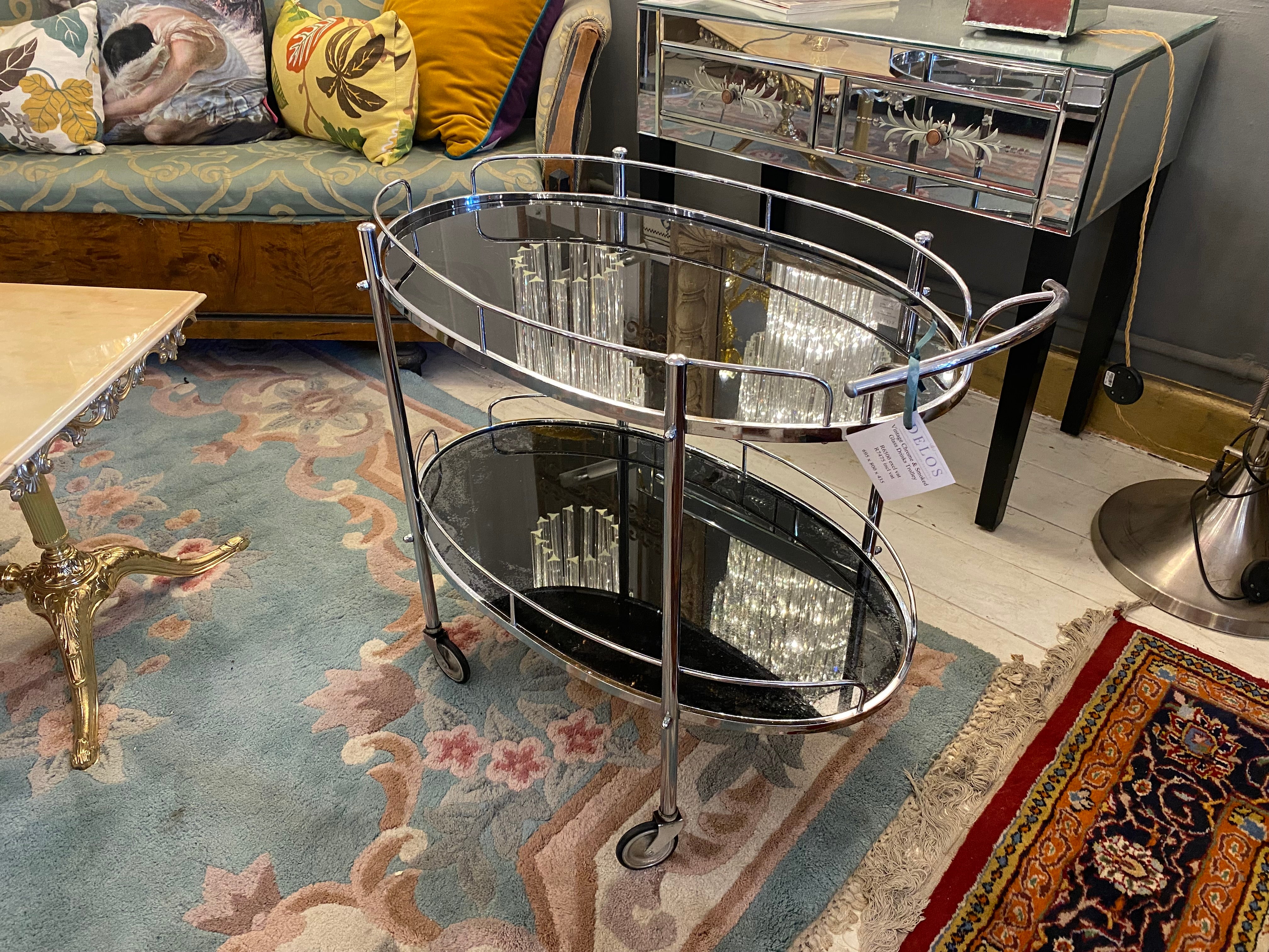 1960's Chrome Drinks Trolley - SOLD