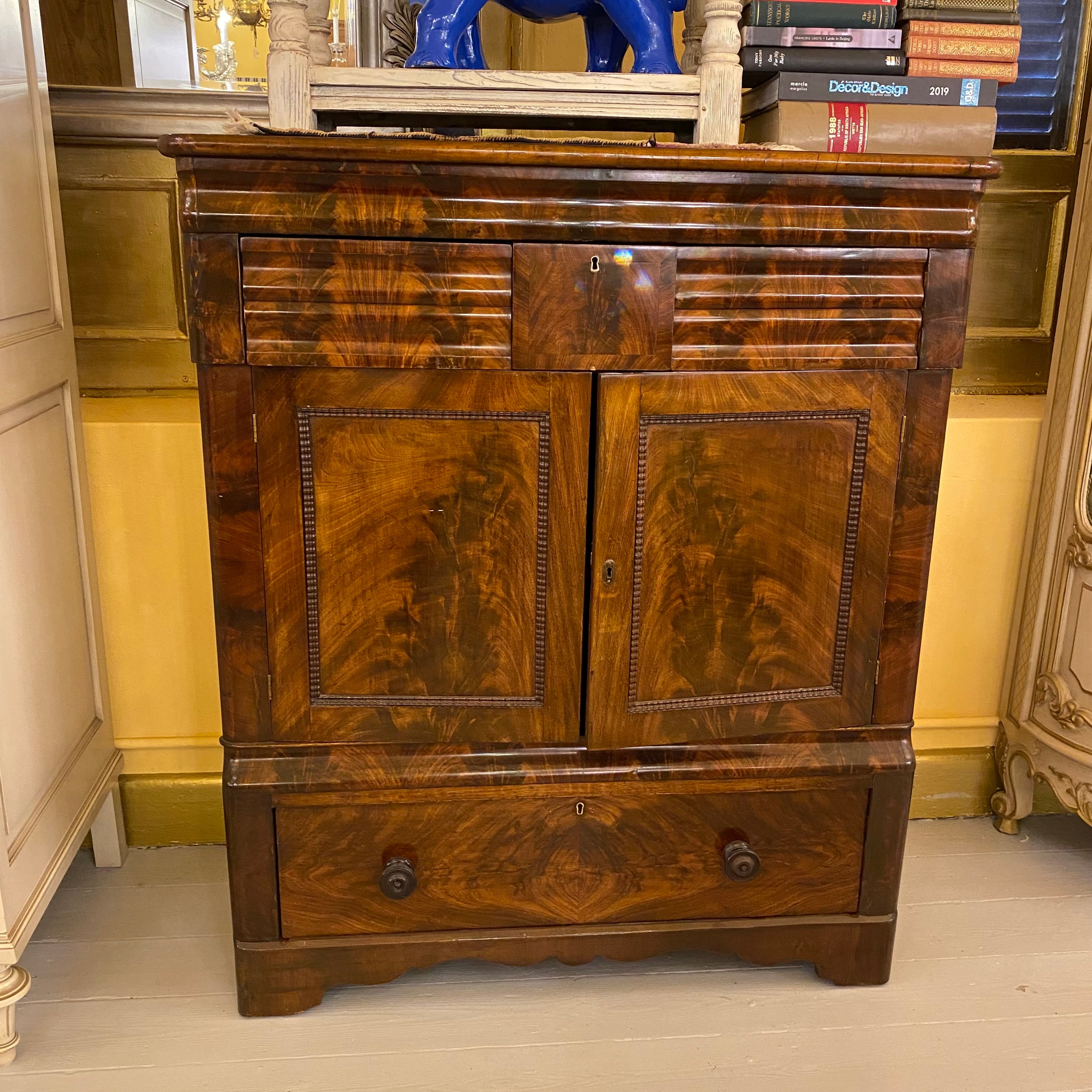 Antique Flame Mahogany Server