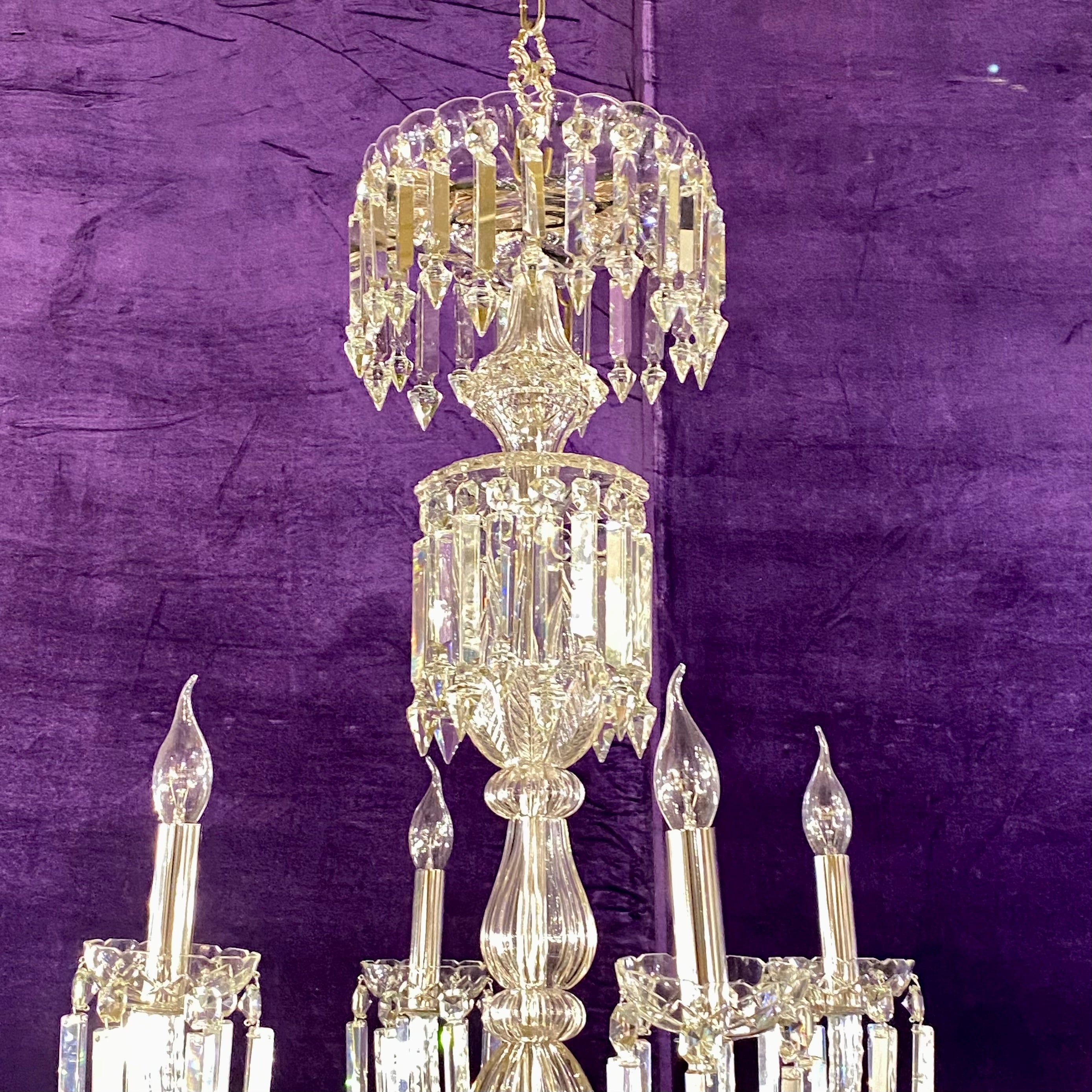 Spectacular Antique Bohemian Chandelier with Original Crystals