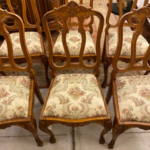 Antique French Oak Dining Chairs (Six) - SOLD