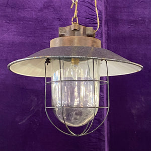 Vintage Ship Light with Glass Dome - SOLD