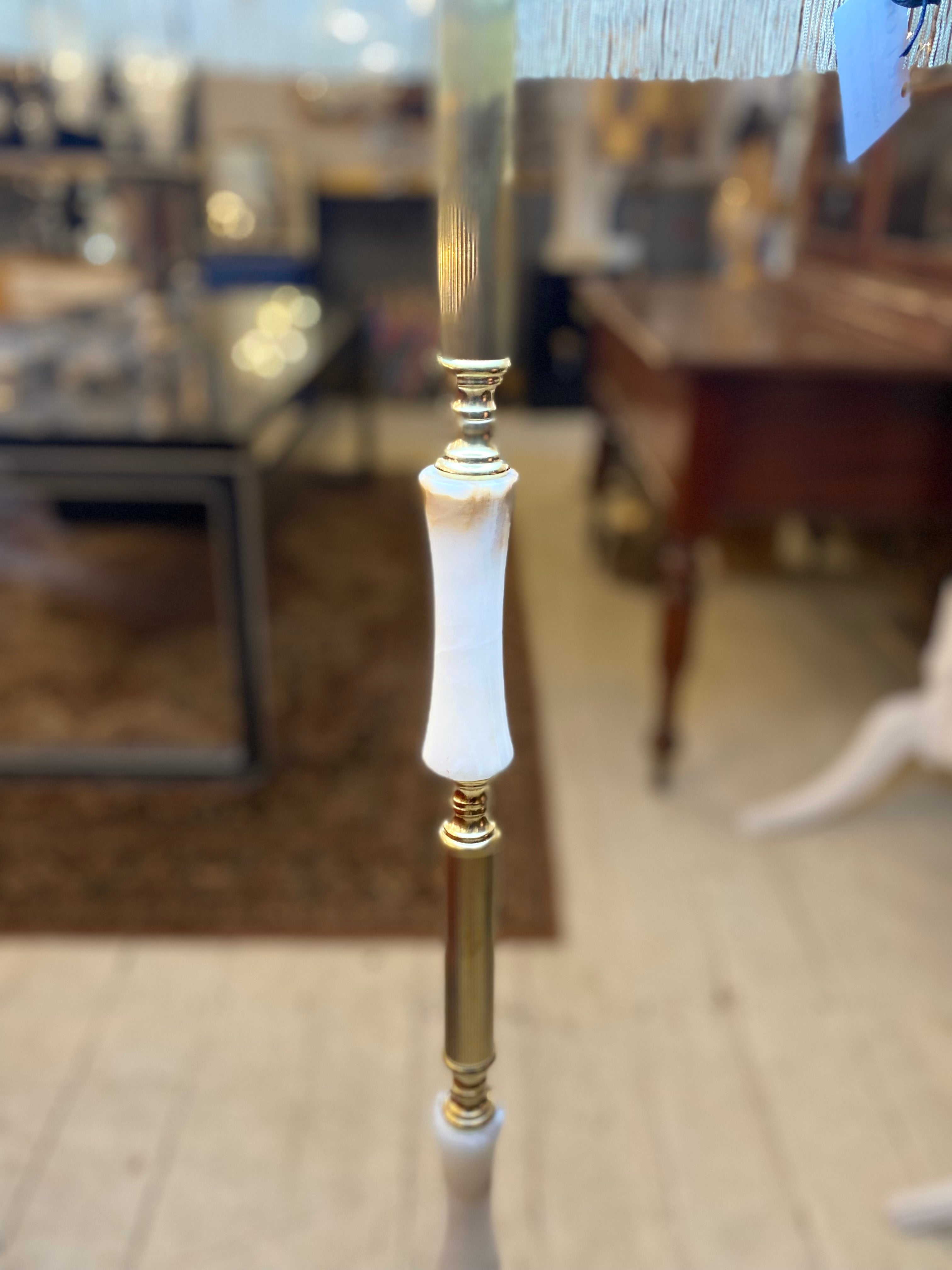 Vintage Italian Brass and Marble Standing Lamp - SOLD