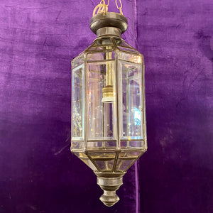 Aged Brass Barrel Lantern - SOLD