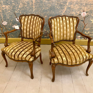 Pair of Antique French Oak Chairs - SOLD