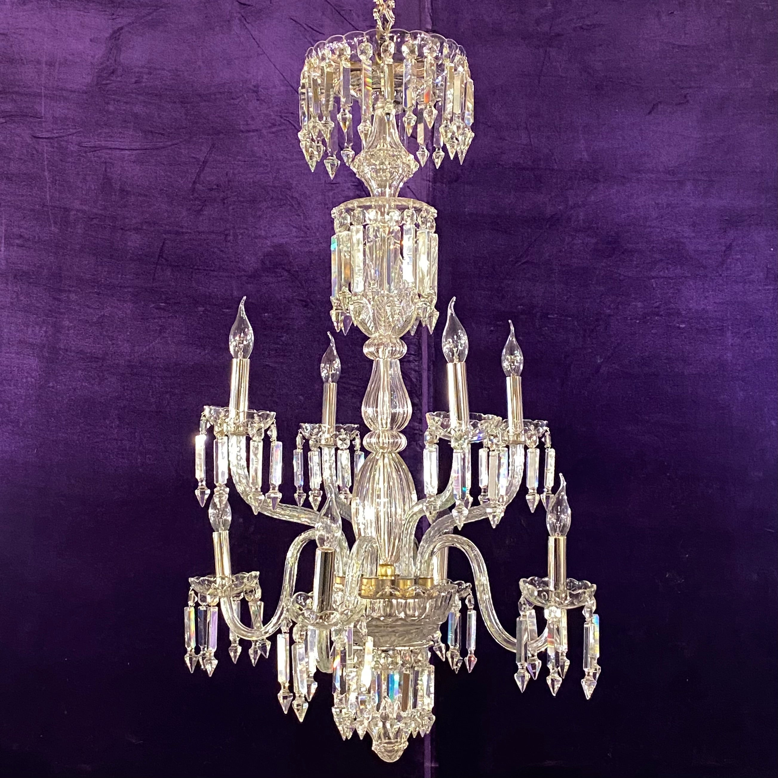 Spectacular Antique Bohemian Chandelier with Original Crystals