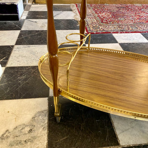 Vintage Gilt Wood Drinks Trolley