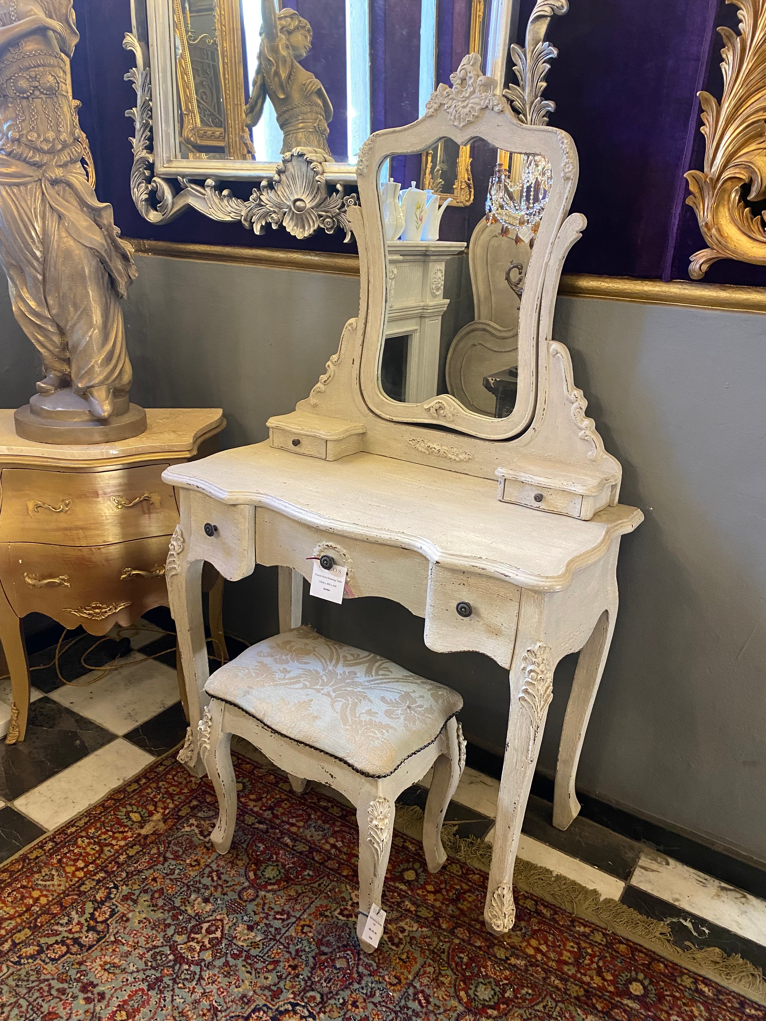 French Style Distressed Dressing Table - SOLD